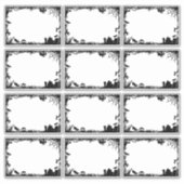 Mysterie Halloween zwart-wit stickers frames  (Voorkant)