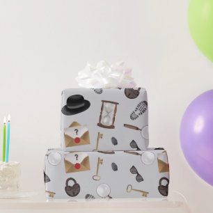 Mysterie Kids Geheime Agent Spion Detective Thema Cadeaupapier