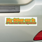 Mysterie oplossende bestelwagen! bumpersticker (Op auto)