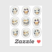 Mysterie van de mummies: Lachende Halloween Set Sticker (Vel)