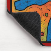 Mysterie van Muismat van blauwe paarden - 9,25 x 7 (Hoek)