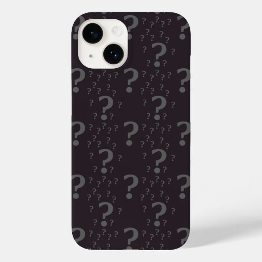 Mysterie-vraagteken: onbewerkte puzzelgrijs Case-Mate iPhone case (Achterkant)