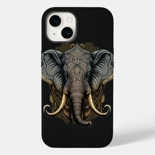 Mysterie Waterverf Elephant-telefoondraagtas Case-Mate iPhone Case (Achterkant)