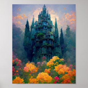 Mysteriel Castle 2 Fantasy Art Poster
