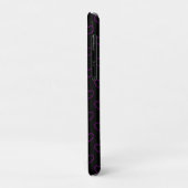 Mysteriel decentraal geschetst Paars hart op zwart Case-Mate iPhone Case (Achterkant/links)