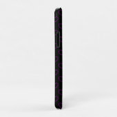 Mysteriel decentraal geschetst Paars hart op zwart Case-Mate iPhone Case (Achterkant/rechts)