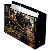 Mysteriel kasteel in de bossen en uil groot cadeauzakje (Voorkant Gekanteld)