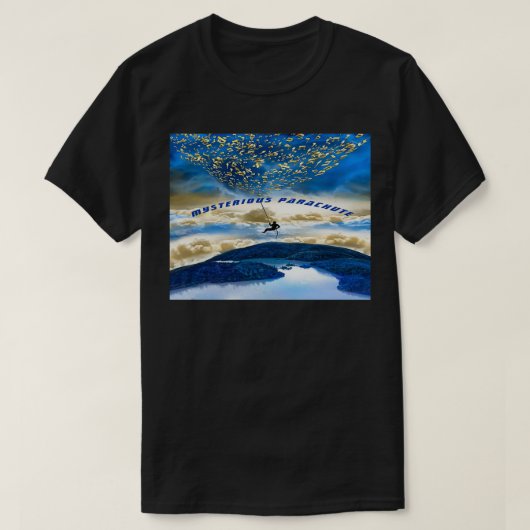 Mysteriele parachute t-shirt (Design voorkant)
