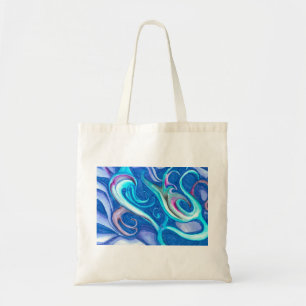 Mysteriele vormen zwemmen in het water tote bag