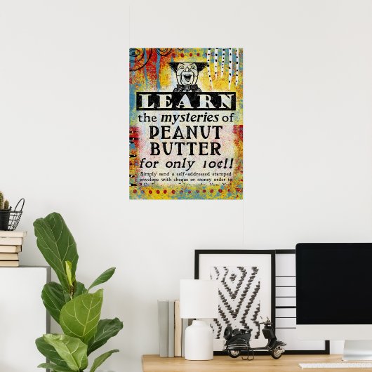 Mysteries van het Poster van de pindakaas - Funny (Thuiskantoor)