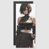 Mysterieus anime meisje leer (Voorkant / Achterkant)