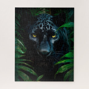 Mysterieus Black Panther Jungle Natuurontwerp Legpuzzel