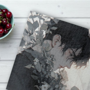 Mysterieus Man en bloemen Legpuzzel