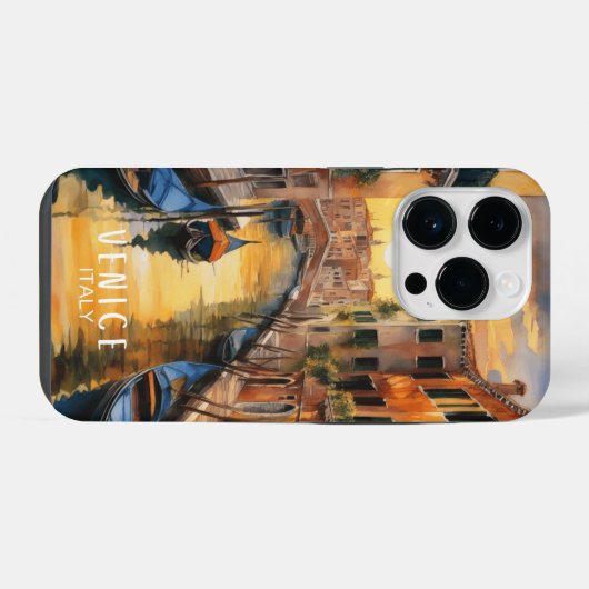 Mysterieus mooie zonsondergang in Venetië iPhone Hoesje (Achterkant horizontaal)