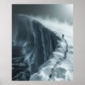 Mysterieus onbekend Antarctica Aerial Uitzicht Pos Poster
