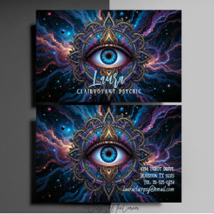 Mysterieus oog Mandala Helderziend Psychisch Mediu Visitekaartje