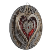 Mysterieus Ornament met een rood hart Dartbord (Voorkant Links)