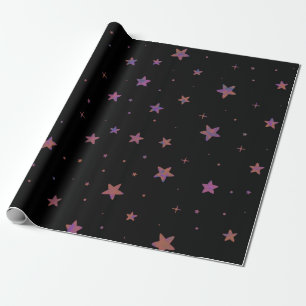Mysterieus zwart karton Star Wrapping papier