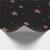 Mysterieus zwart karton Star Wrapping papier (Hoek)