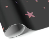 Mysterieus zwart karton Star Wrapping papier (Rol Hoek)