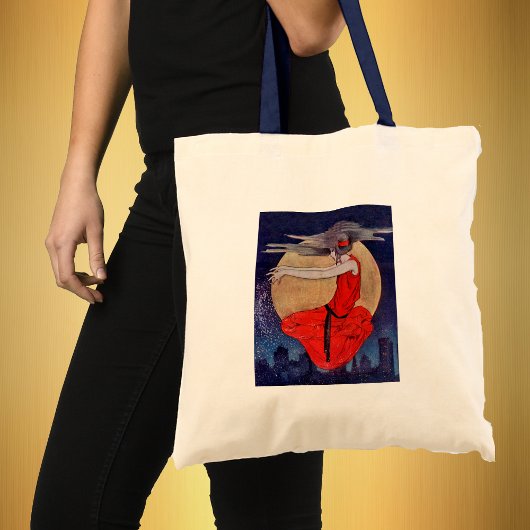 Mystérieuse femme magique dans le sac de lune