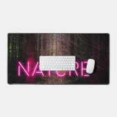 Mystérieuse forêt d'épinette nature néon magenta (Clavier et souris)