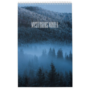 Mystérieux calendrier photo paysage hiver