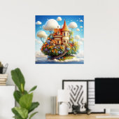 Mystérieux Floral Surreal Nature Poster (Bureau à domicile)