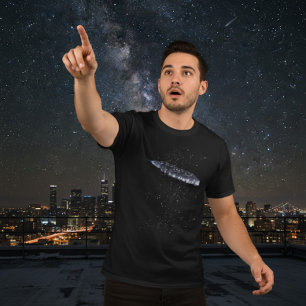 Mysterieuze 3i Atlas ruimteschip kosmische duister T-shirt
