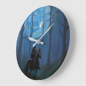 Mysterieuze Black Knight in het Moonlit Bos Grote Klok (Hoek)