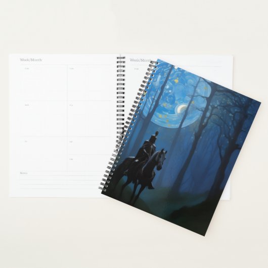 Mysterieuze Black Knight in het Moonlit Bos Planner (Display)