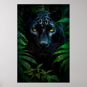 Mysterieuze Black Panther Jungle Wilde Dieren Ontw Poster