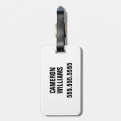 Mysterieuze Black Panther Oerwoud Wildlife Design Bagagelabel (Achterkant verticaal)