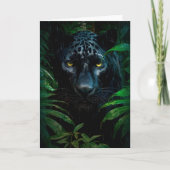 Mysterieuze Black Panther Oerwoud Wildlife Design Kaart (Voorkant)