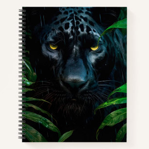 Mysterieuze Black Panther Oerwoud Wildlife Design Notitieboek