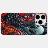 Mysterieuze buitenaardse aanwezigheid in levendige Case-Mate iPhone case (Achterkant (horizontaal))