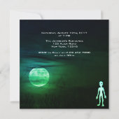 Mysterieuze buitenaardse partij uitnodigen kaart (Achterkant)