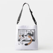 Mysterieuze Calico Cat en de Phantom Paw Crossbody Tas (Achterkant)
