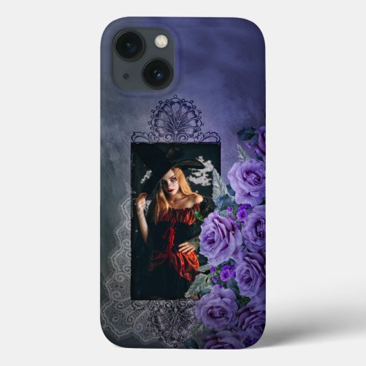 Mysterieuze Custom Paarse Gothic: Kant, Rozen Case-Mate iPhone Case (Achterkant)