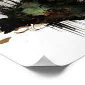 Mysterieuze Dark Forest Waterverf Poster (Hoek)