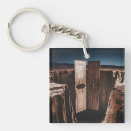 Mysterieuze deur sleutelhanger