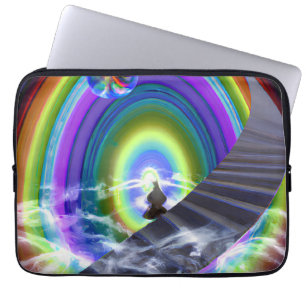 Mysterieuze figuur bij de interdimensionale starga laptop sleeve
