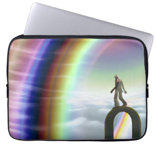 Mysterieuze figuur bij de interdimensionale starga laptop sleeve