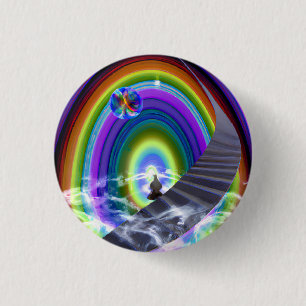Mysterieuze figuur bij de interdimensionale starga ronde button 3,2 cm