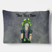 Mysterieuze Gothic Meisje Tattoos Groen Pet Grunge Etui (Achterkant)