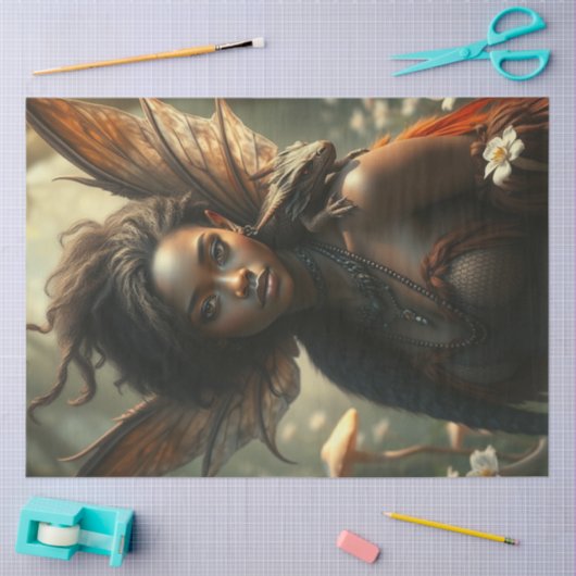 Mysterieuze gotische drakenfee tissuepapier (Craft)