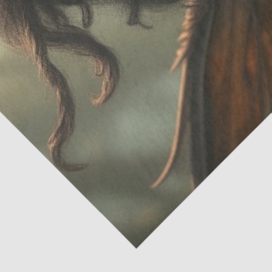 Mysterieuze gotische drakenfee tissuepapier (Detail)