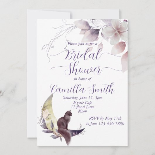 Mysterieuze Maan Tuin Bruidsdouche Kaart (Voorkant)