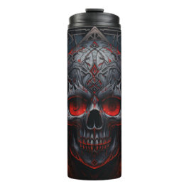 Mysterieuze Metal Skull Tumbler Wrap | Gotische sc Thermosbeker