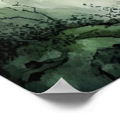 Mysterieuze Mist Forest Waterverf Poster (Hoek)